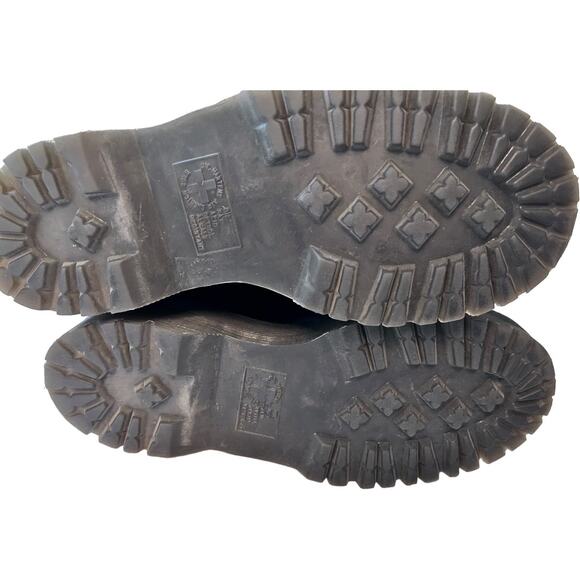 Worn TWICE $210 Dr. Marten Jadon Smooth Black Leather Platform Combat Boots 8 - Picture 10 of 15